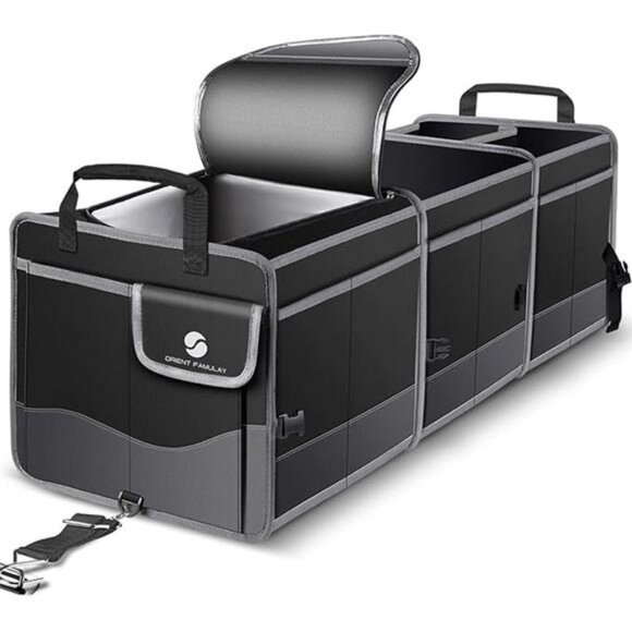 Trunk Organizer with Cooler, Collapsible Trunk Storage w/ Non Slip Bottom Strips - Picture 7 of 7